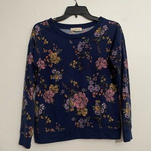 Hippie Rose blue floral sweater